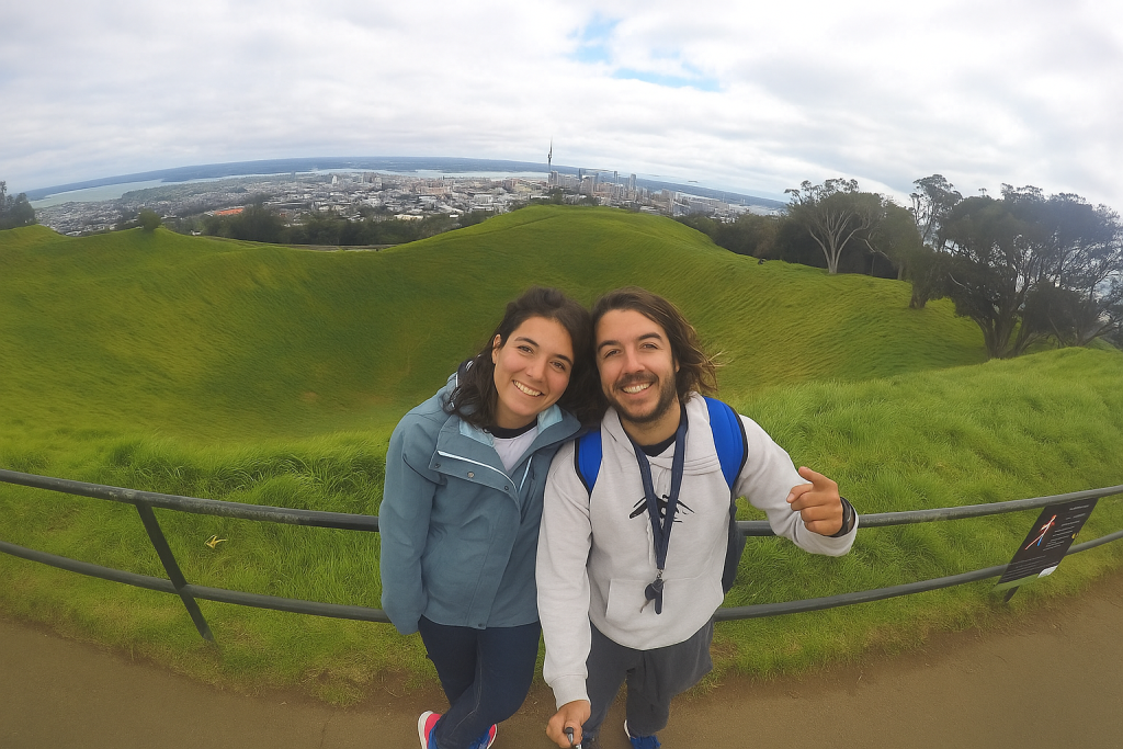 Selfie en el crater de Mt Eden